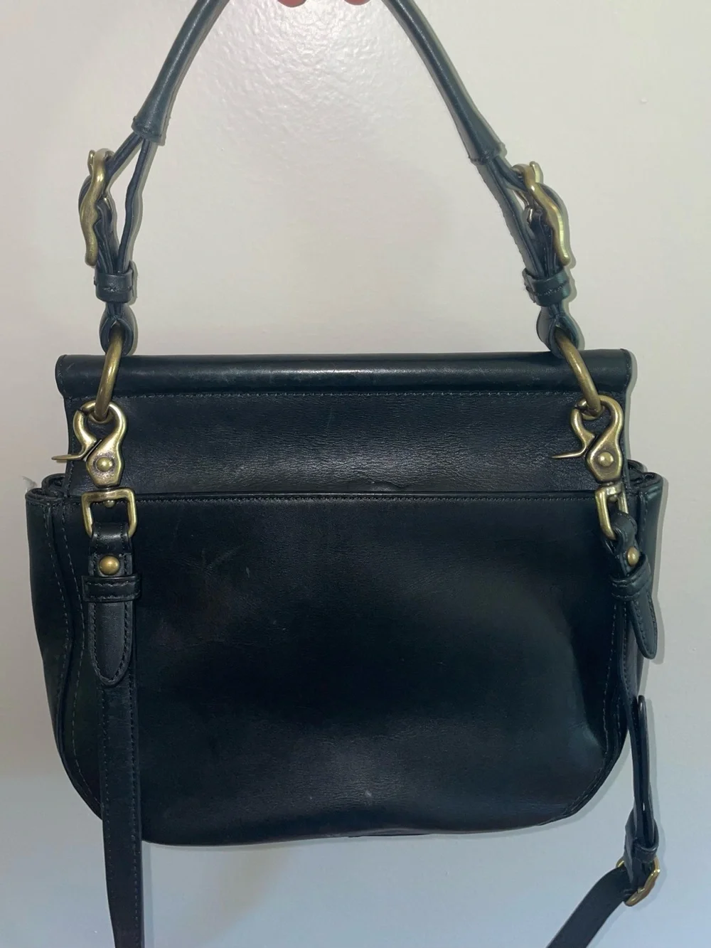 Vintage COACH 65th Anniversary Legacy Leather Turnlock Crossbody Bag – Black